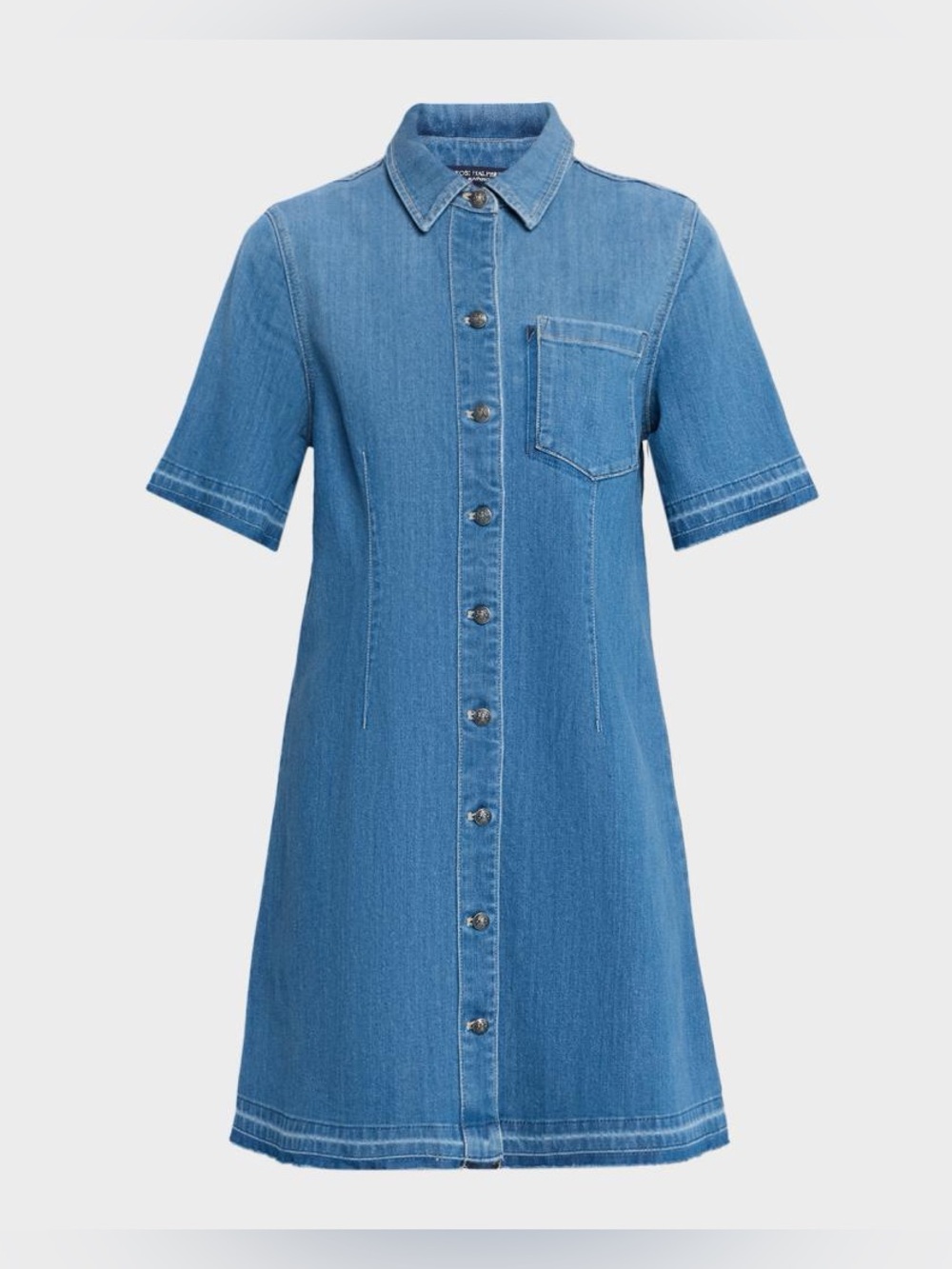 Kobi Halperin Alice Stretch-Denim Raw-Edge Minidress